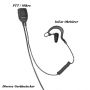 2Wire FBI-Garnitur mit In-Ear Ohrhörer, separate PTT/Mikrofon