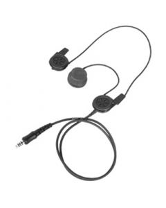 Ostéomicrophone / 2 oreillettes Helmet-Com HC-2, câble spiral
