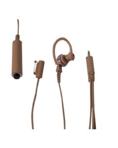 Tarnmikrofon und Ohrhörer mit separater PTT-Taste, mit 3,5mm Stecker, beige