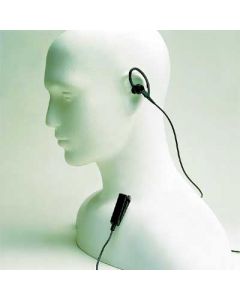 Tarnmikrofon kombiniert mit PTT-Taste und Ohrhörer/FBI, schwarz
