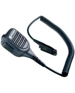 Microphone / haut-parleur déporté avec PTT, étanche IP57, 2 niveaux de volume, sans prise