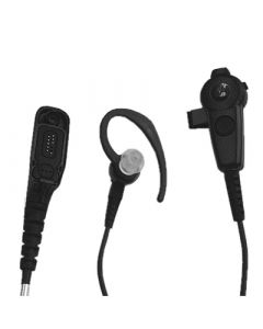 Tarnmikrofon kombiniert mit PTT-Taste und Ohrhörer/FBI - 2-Kabel/schwarz
